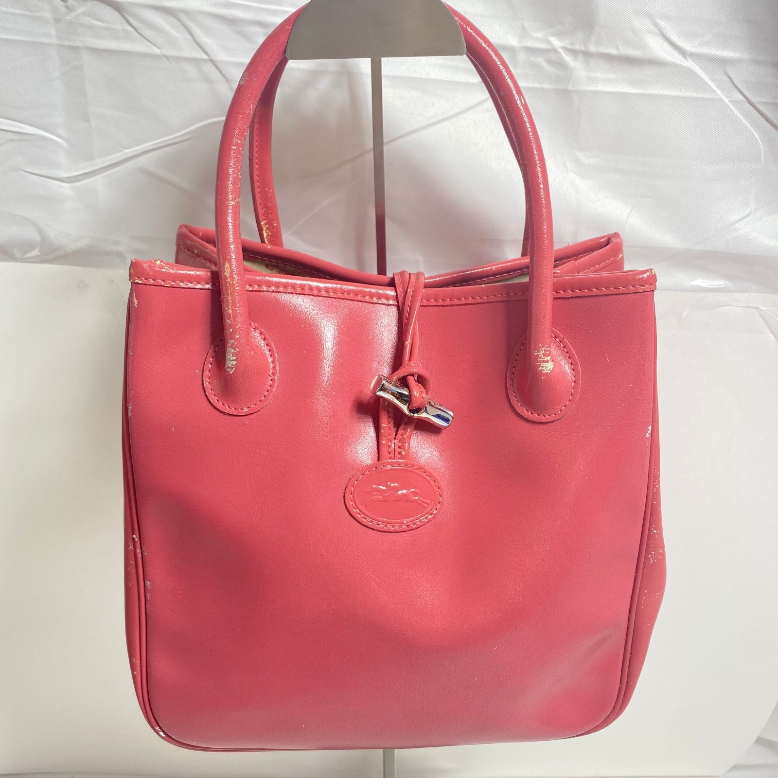 ロンシャン Longchamp トートバッグ ハンドバッグ 手提げ 鞄 ピンク M 