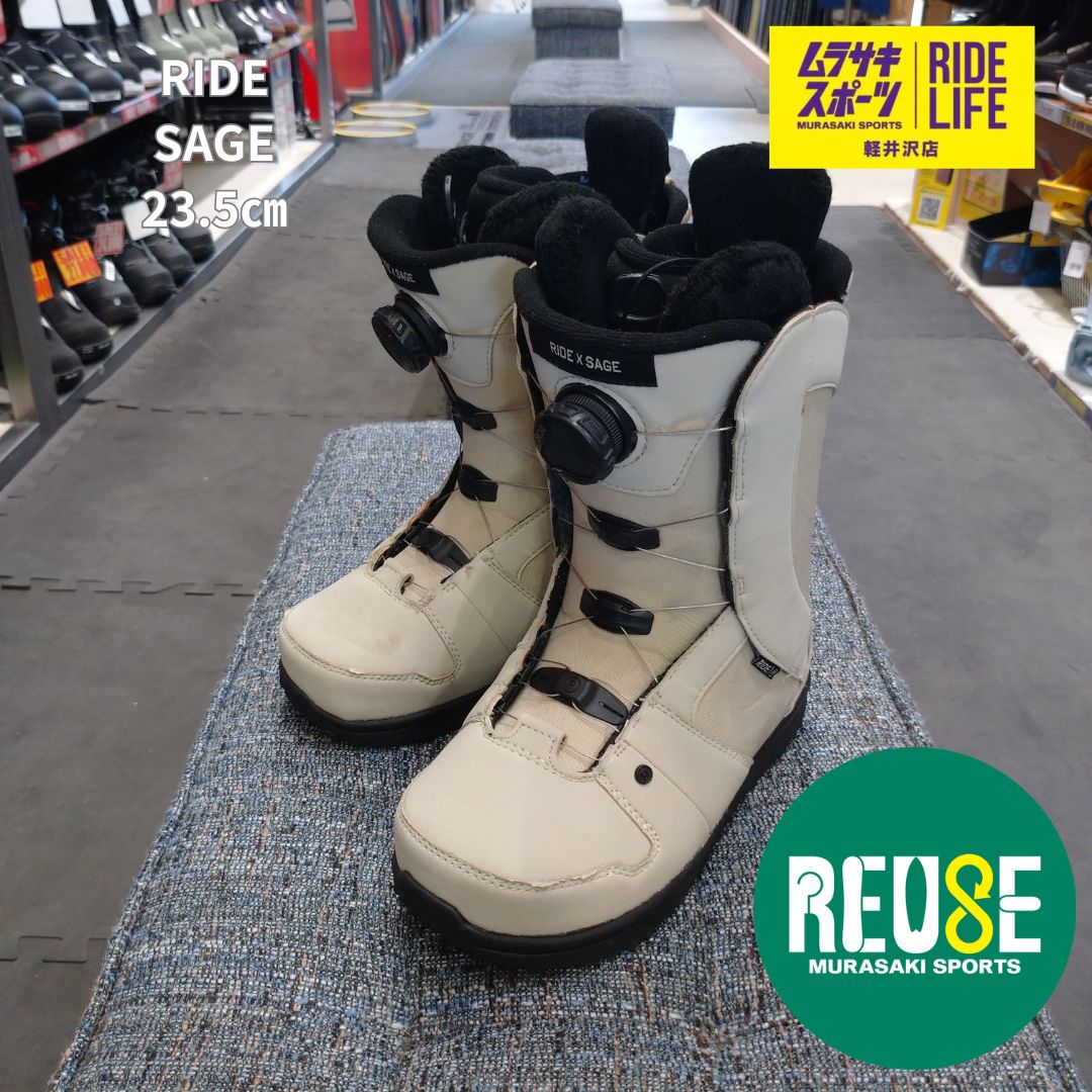 【ムラスポ公式】RIDE　ライド　SAGE　セージ　23.5㎝　レディース　ブーツ　スノーボード　中古品（USED）　良品