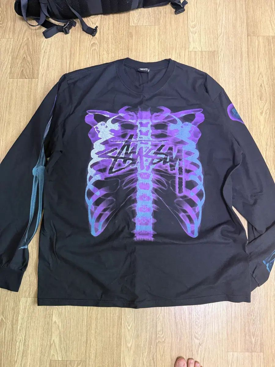 STUSSY (ステューシー) リップ ケージ ロングスリーブ Tシャツ (Tシャツ) ブラック