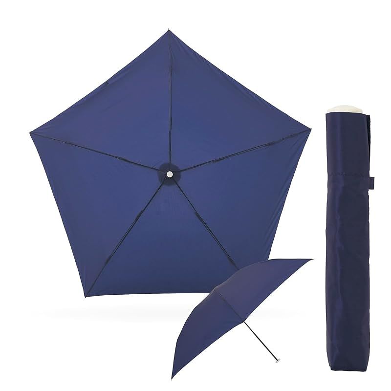 【新品】 【Amvel】Pentagon72 進化した世界最軽量級72g 折りたたみ傘 晴雨兼用 耐強風 カーボン骨 ナノテク強力撥水 (Pentagon72 Men Midnight Blue) [並行輸入品]
