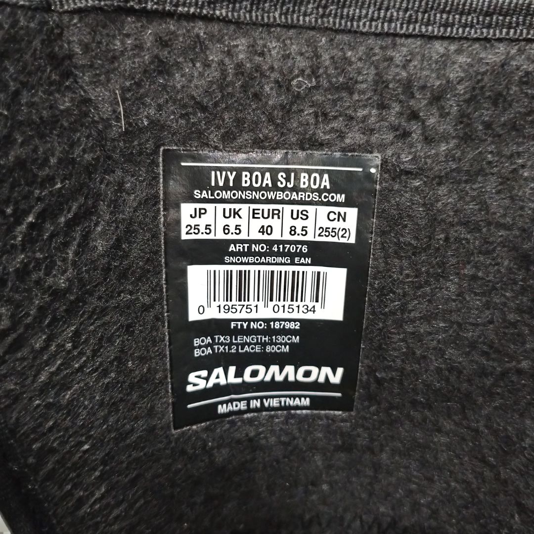 【ムラスポ公式】SALOMON サロモン IVY BOA SJ アイビー 25.5㎝ レディース ブーツ スノーボード 中古品(USED) 良品 ダブルボア 【ムラスポ公式】SALOMON サロモン IVY BOA SJ アイビー 25.5㎝ レディース ブーツ スノーボード 中古品(USED) 良品 ダブルボア