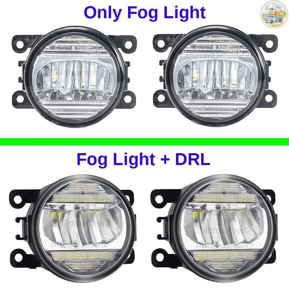 2個入り 30W 車用 左+右 LED フォグランプ デイタイムランニングランプ DRL 8000LM 12V FIAT FIORINO BOX MPV 225_ 2007-2023