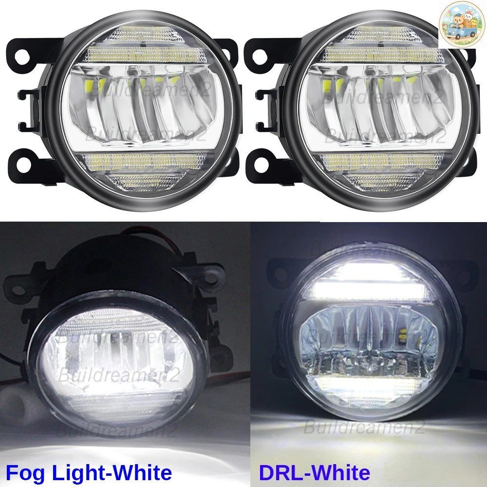 2個入り 30W 車用 左+右 LED フォグランプ デイタイムランニングランプ DRL 8000LM 12V FIAT FIORINO BOX MPV 225_ 2007-2023