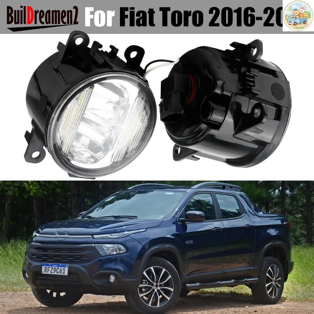 30W 車用フロントバンパーLEDフォグライトアセンブリ（デイライトDRL付き）2個セット FIAT TORO 2016 - 21
