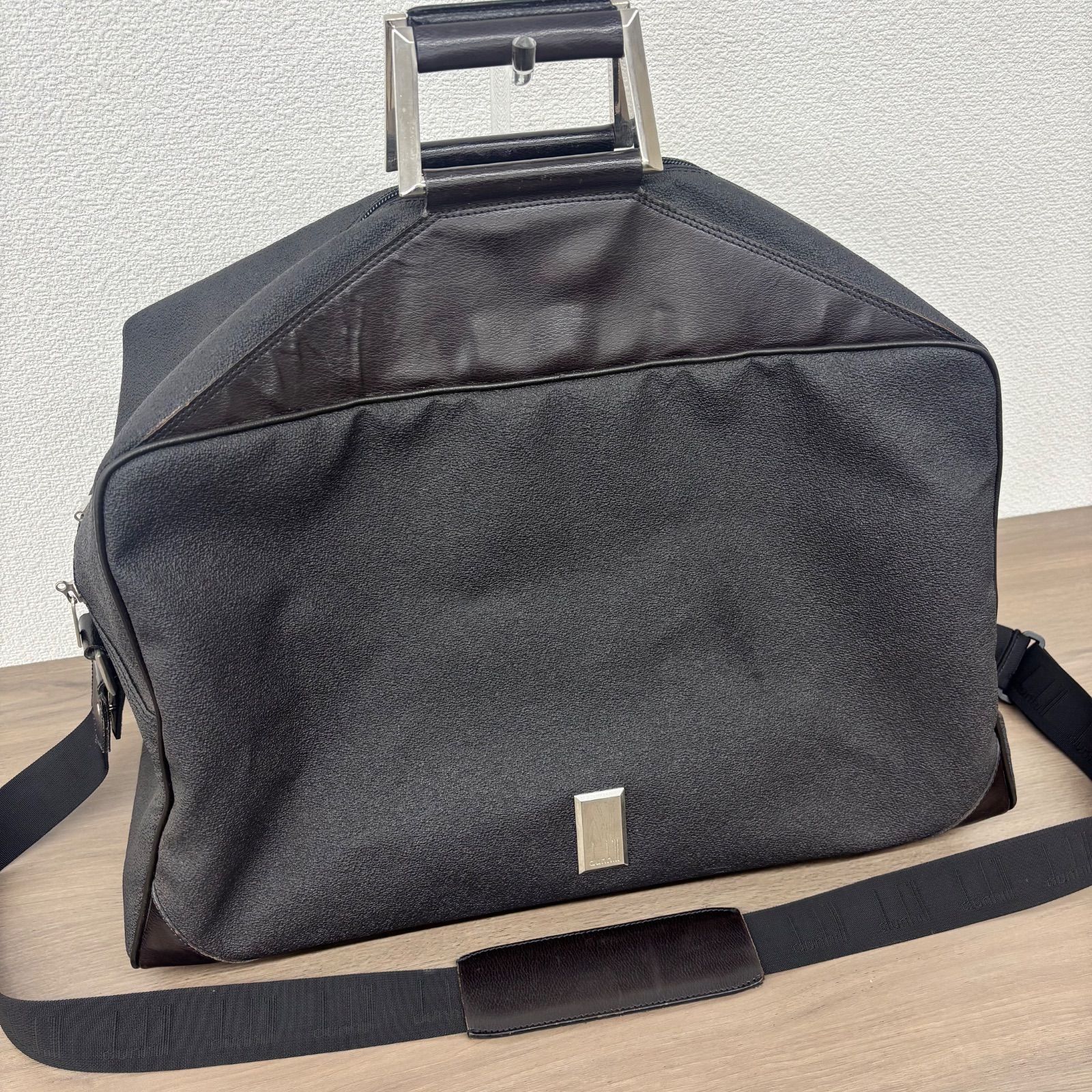 （s）dunhill ボストンバッグ ダンヒル サイドカー ビジネス 2way 黒 /7598