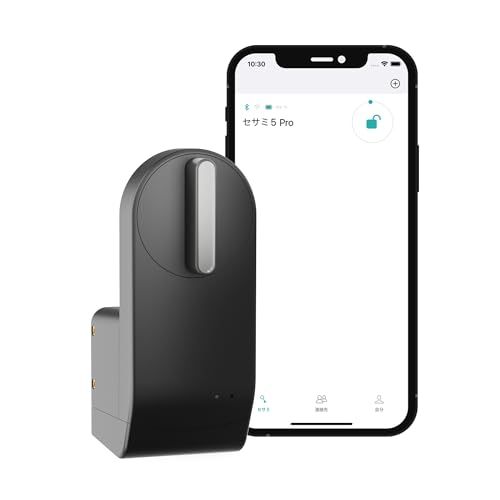 キャンディハウス(Candy House) セサミ5 Pro スマートロック ブラック 後付け型 ブラシレスモーター搭載 静音 玄関 オートロックｍａ