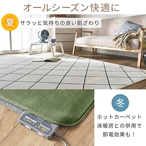 アイリスプラザ フランネルラグ ダークグレー 200×250? 滑り止め付き