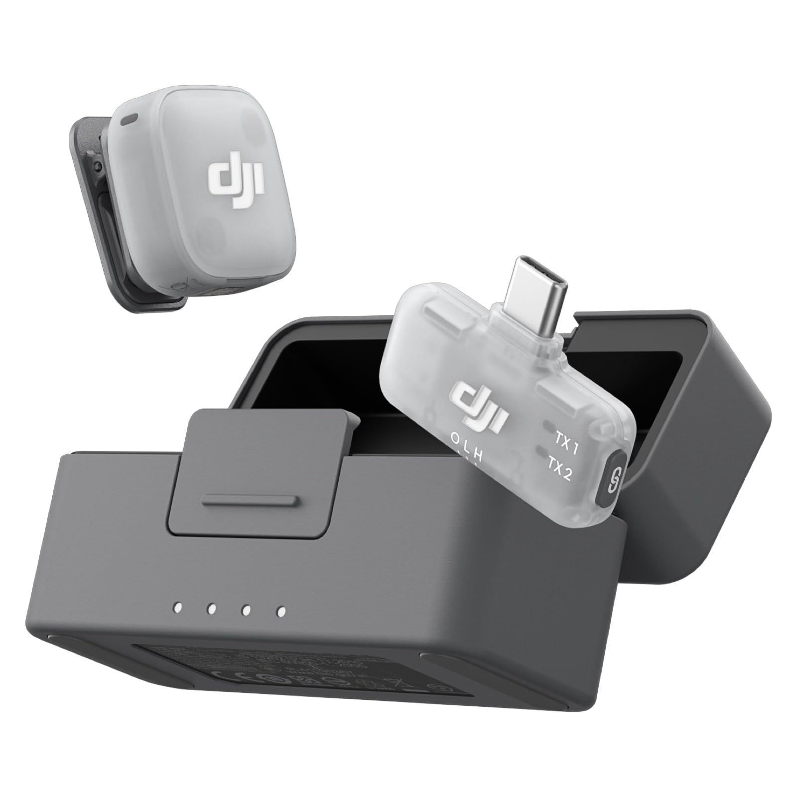 DJI Mic Mini 2（1 TX + 1 モバイル RX + 充電ケース） iPhone 17/16/15＆Android／タブレット／PC用ワイヤレスラベリアマイク プラグ＆プレイ 24時間駆動 超軽量 ノイズキャンセリング Vlog c447b06f