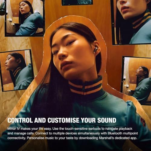 Marshall 完全ワイヤレスイヤホン Minor IV ブラック Bluetooth/Qi充電対応/通話対応 【国内正規品】ｍａ