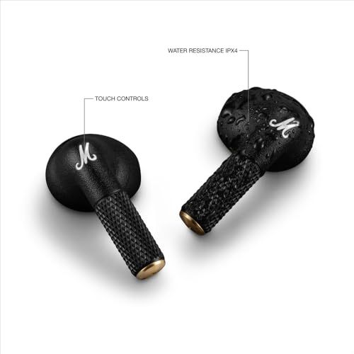 Marshall 完全ワイヤレスイヤホン Minor IV ブラック Bluetooth/Qi充電対応/通話対応 【国内正規品】ｍａ