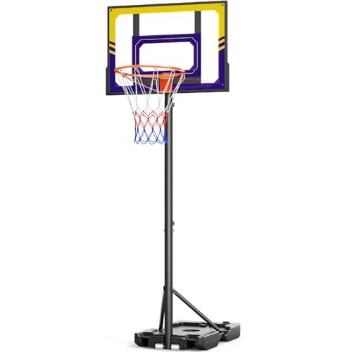 Yohood バスケットゴール 移動式 106?213cm 高さ無階段調整可能 組立簡単 安定性 バスケットボール 室内 屋外 ミニバス キッズ ジュニア 学生 練習用 家庭用 ゴール バスケ 工具付きY ccf40f18