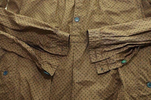 アンダーカバー UNDERCOVER ISM 13SS FINGER FUCK ファック プルオーバー シャツ サイズ 3 カットソー 刺繍 ドット柄 丸襟 長袖 ブラウン 【ブランド古着ベクトル】【中古】260524
