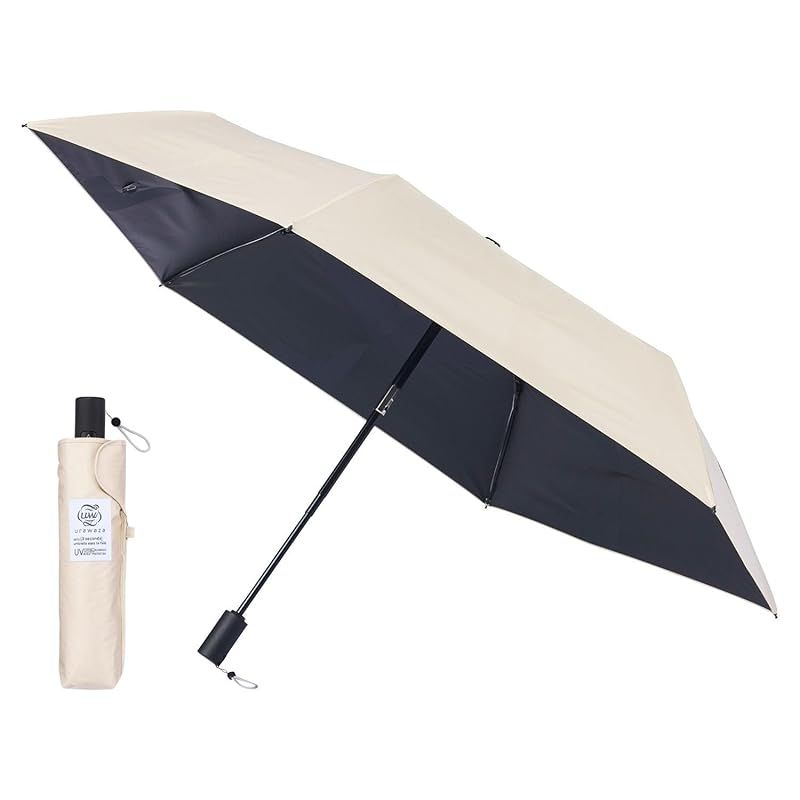 【新品】 [ムーンバット]3秒でたためる傘 urawaza 日傘 自動開閉 遮熱 遮光100 UVカット 晴雨兼用 ワンタッチ 形状記憶 畳みやすい 折りたたみ傘 ウラワザ 無地 親骨55cm 30244 キャメル
