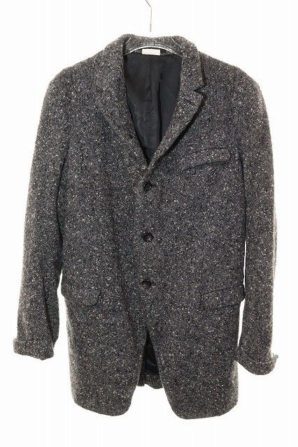 コムデギャルソン COMME des GARCONS HOMME PLUS 11AW デカダンス期 ツイードジャケット Sサイズ ウール グレー 【ブランド古着ベクトル】【中古】●260524