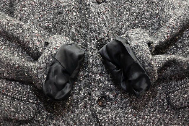 コムデギャルソン COMME des GARCONS HOMME PLUS 11AW デカダンス期 ツイードジャケット Sサイズ ウール グレー 【ブランド古着ベクトル】【中古】●260524