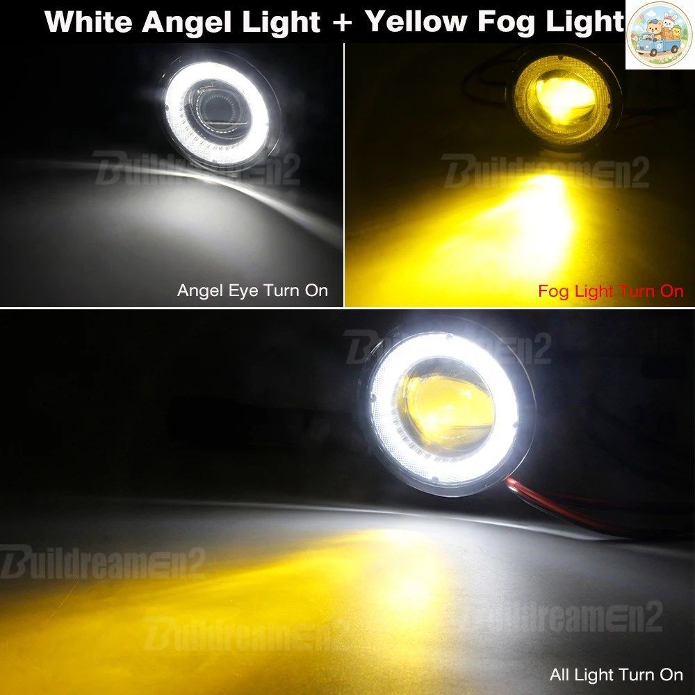 車用 30W エンジェルアイ LED フォグランプ DRL デイタイムランニングランプ H11 トヨタ カムリ 2007 - 15