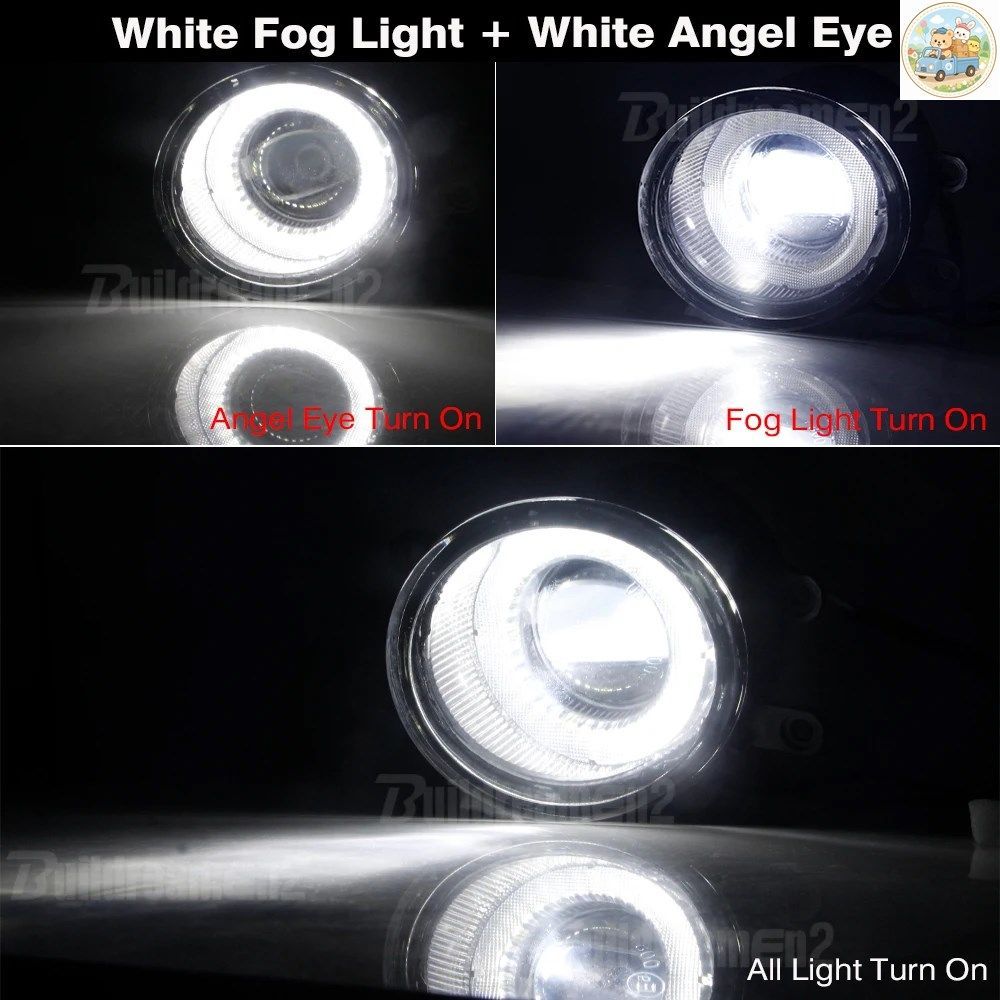 車用 30W エンジェルアイ LED フォグランプ DRL デイタイムランニングランプ H11 トヨタ カムリ 2007 - 15