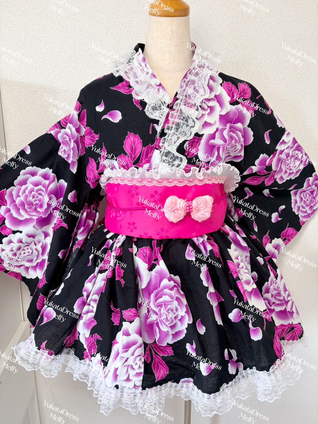 待望の✨💜🖤大人浴衣ドレス ギャル - メルカリ