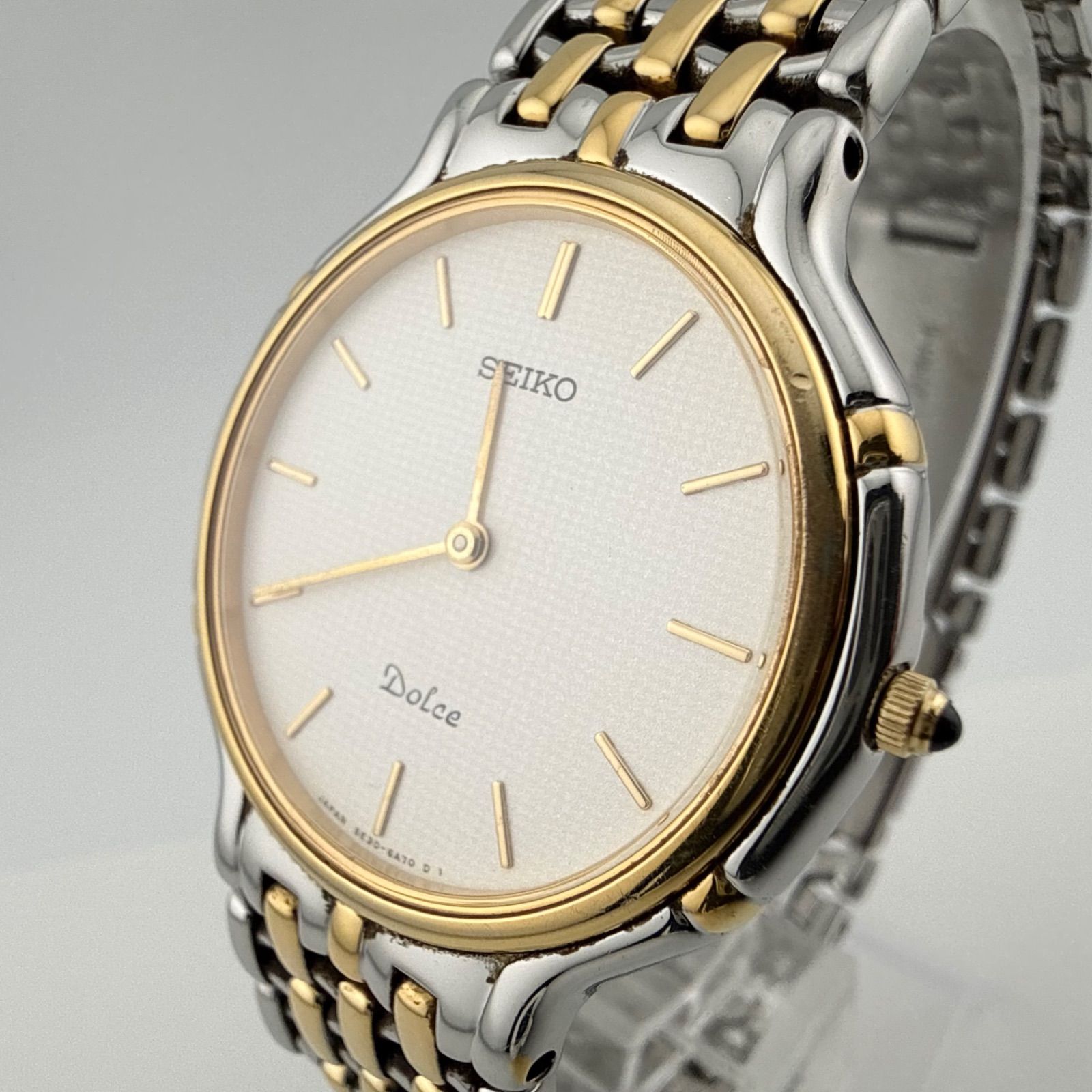 SEIKO　5E30-6A00 セイコー DOLCE ドルチェ メンズ　ボーイズ　レディース　腕時計 クォーツ 稼働品 電池交換済み 【O47】