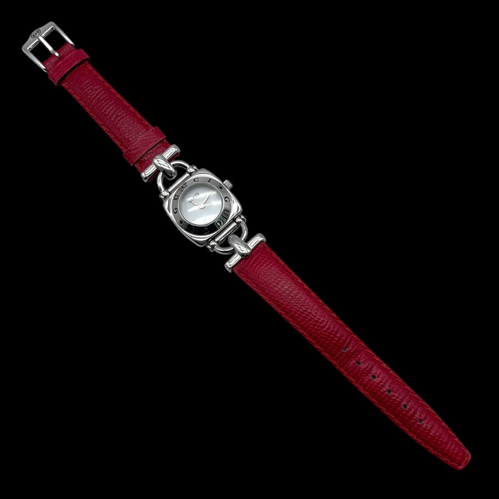新品電池 稼働品 箱付き GUCCI グッチ レディース腕時計 6300L 2針