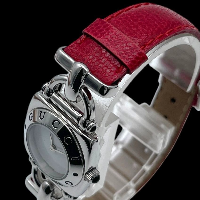 新品電池 稼働品 箱付き GUCCI グッチ レディース腕時計 6300L 2針