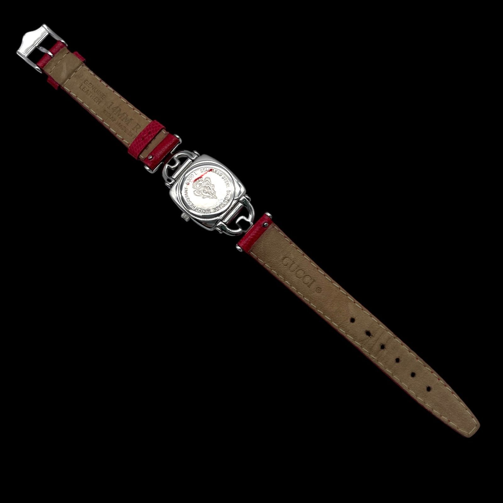 新品電池 稼働品 箱付き GUCCI グッチ レディース腕時計 6300L 2針