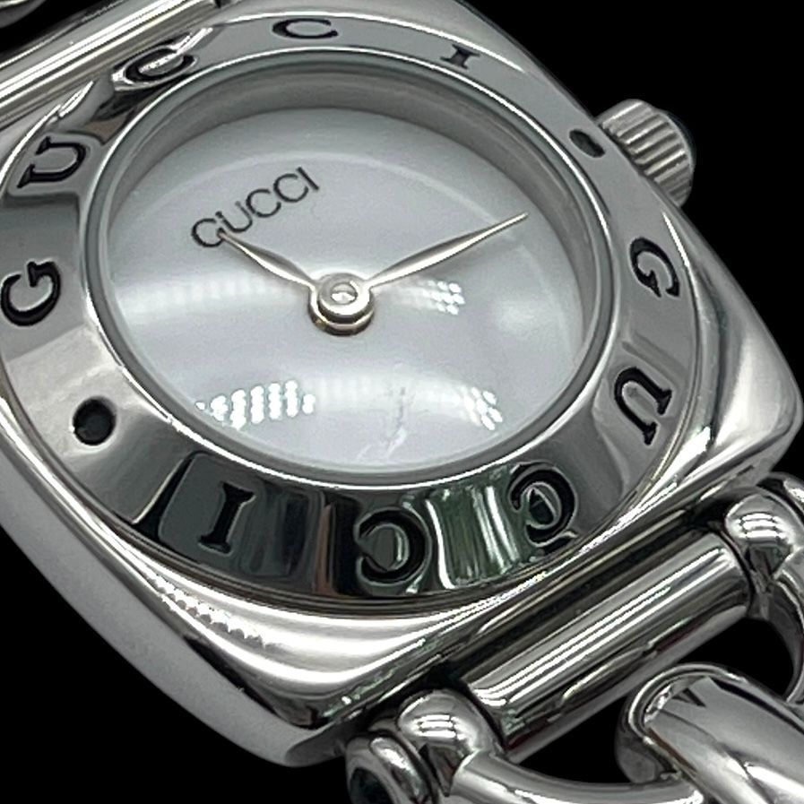 新品電池 稼働品 箱付き GUCCI グッチ レディース腕時計 6300L 2針
