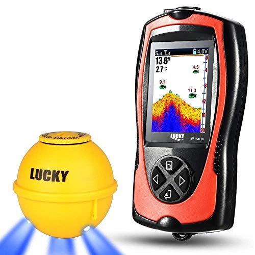 LUCKYLAKER ワイヤレス 魚群探知機 ポータブル 魚探 バス ワカサギ 釣り 日本語説明書付き★m dbaa368e