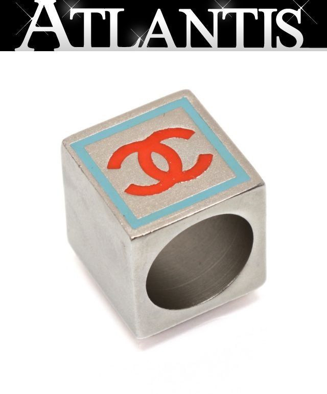 シャネル CHANEL ココマーク スクエアリング メタル シルバー 約12号