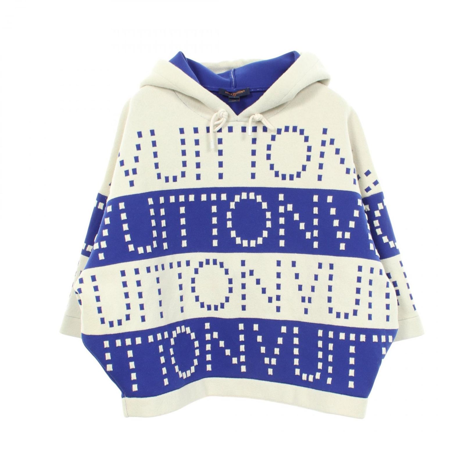 ルイ・ヴィトン LOUIS VUITTON パーカー シグネチャー チャンキー ストライプ フーディ RW231W U39 F0KMV1 ブルー/ホワイト ウール パーカー レディース Used B
