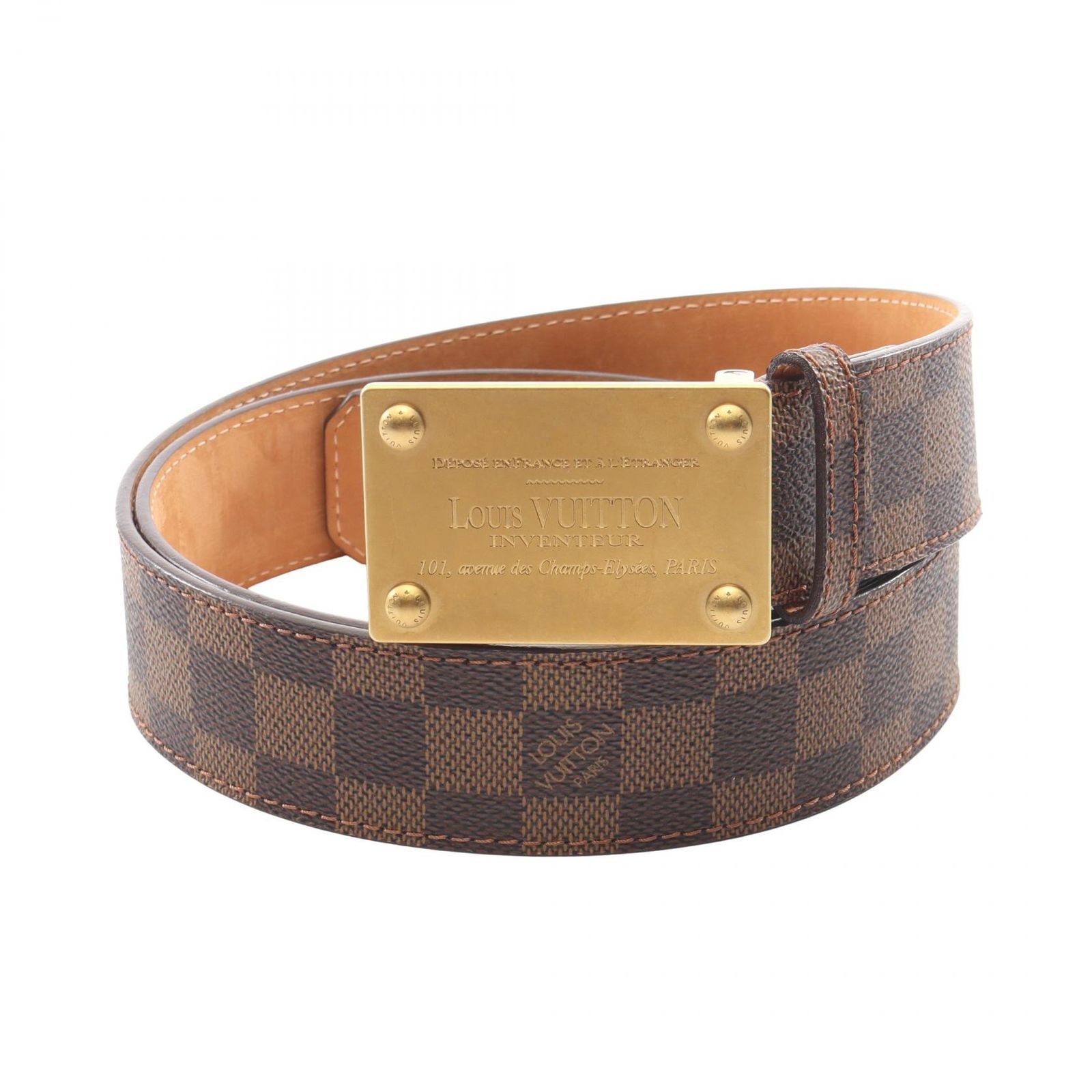 ルイ・ヴィトン LOUIS VUITTON ベルト サンチュール アンヴァントゥール ゴールド金具 M6810 レザー アヴァントゥール ベルト メンズ Used B