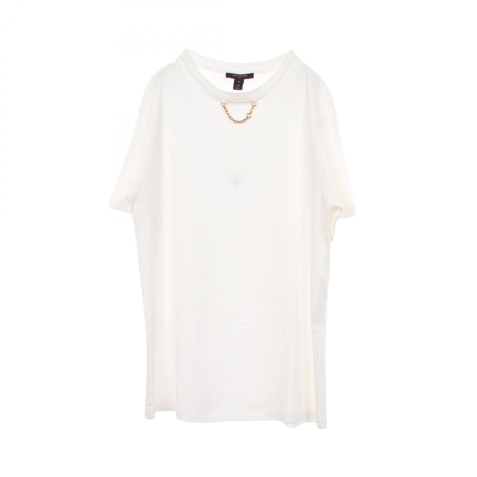 ルイ・ヴィトン LOUIS VUITTON 半袖Tシャツ チェーン付き RW222W UOL FNTS29 コットン Tシャツ レディース Used A