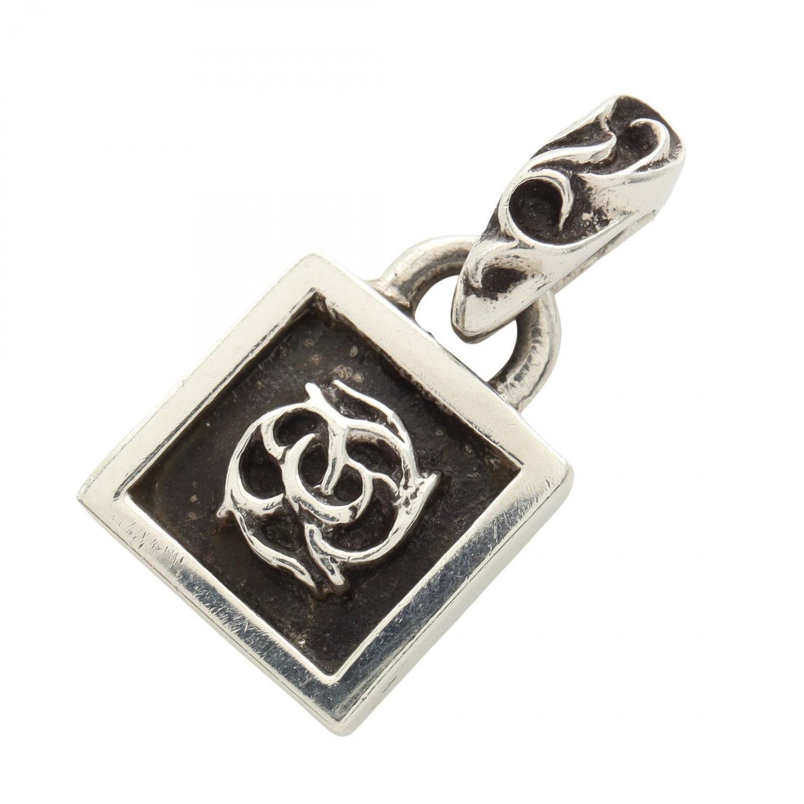 クロムハーツ CHROME HEARTS ペンダントトップ FRAMED FLRL フレームドフローラル シルバー925 FRAMED FLRL トップ メンズ Used A