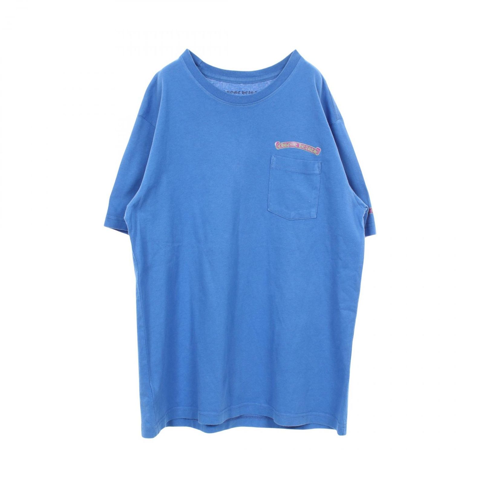 クロムハーツ CHROME HEARTS 半袖Tシャツ スクロールラベルプリント クルーネック コットン Tシャツ メンズ Used A