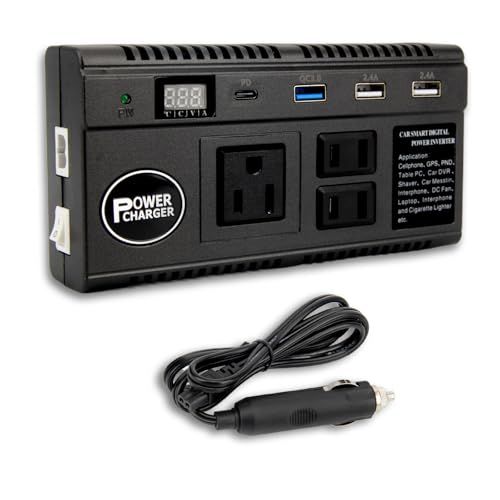 【急速充電】カーインバーター 車載充電器 120W DC12V 24V をAC110Vに 変換 修正弦波 インバーター カーチャージャー 車 コンセント 12V車 ＆ 24Vトラック 対応 アダプター ACコンセント 3口/2口 ×3 USB 6ae71cbc