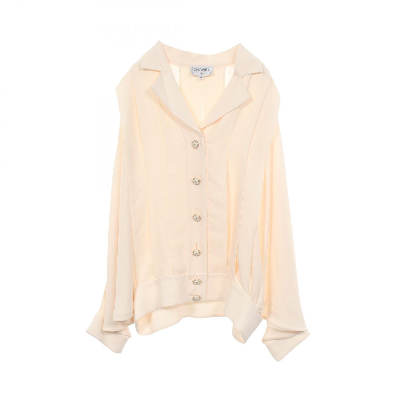 シャネル CHANEL ブラウス ココマークボタン ドルマンスリーブ P62065V41685 シルク ブラウス レディース Used A