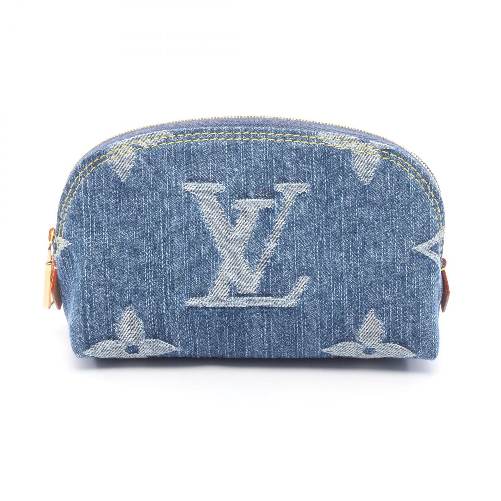 ルイ・ヴィトン LOUIS VUITTON ポーチ ポシェット コスメティックPM M24316 ブルーデニム デニム レザー ポシェット・コスメティックPM レディース Used A