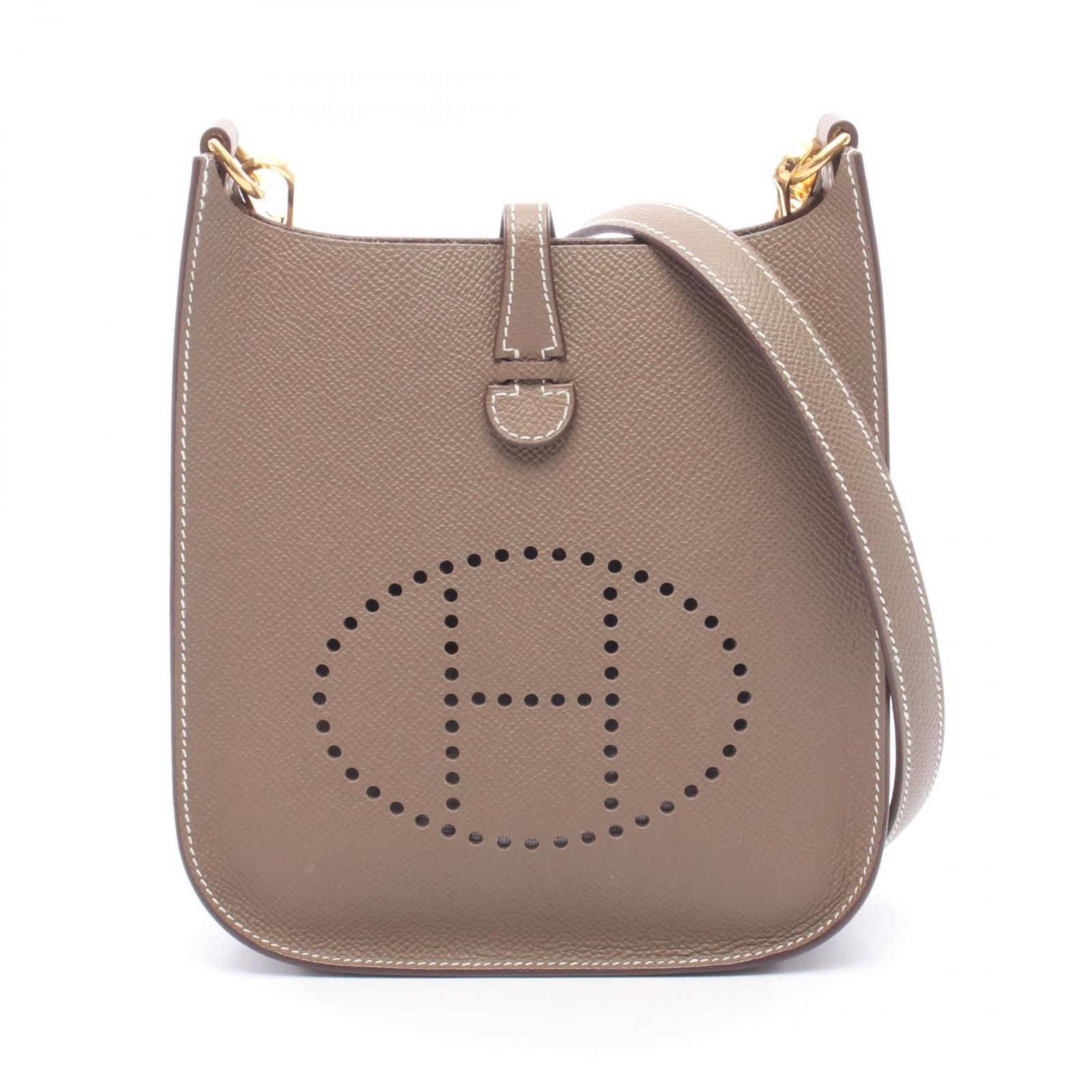 エルメス HERMES ショルダーバッグ エヴリン セリエ16 エトゥープ レザー エヴリン セリエ 16 エトゥープ レディース Used A