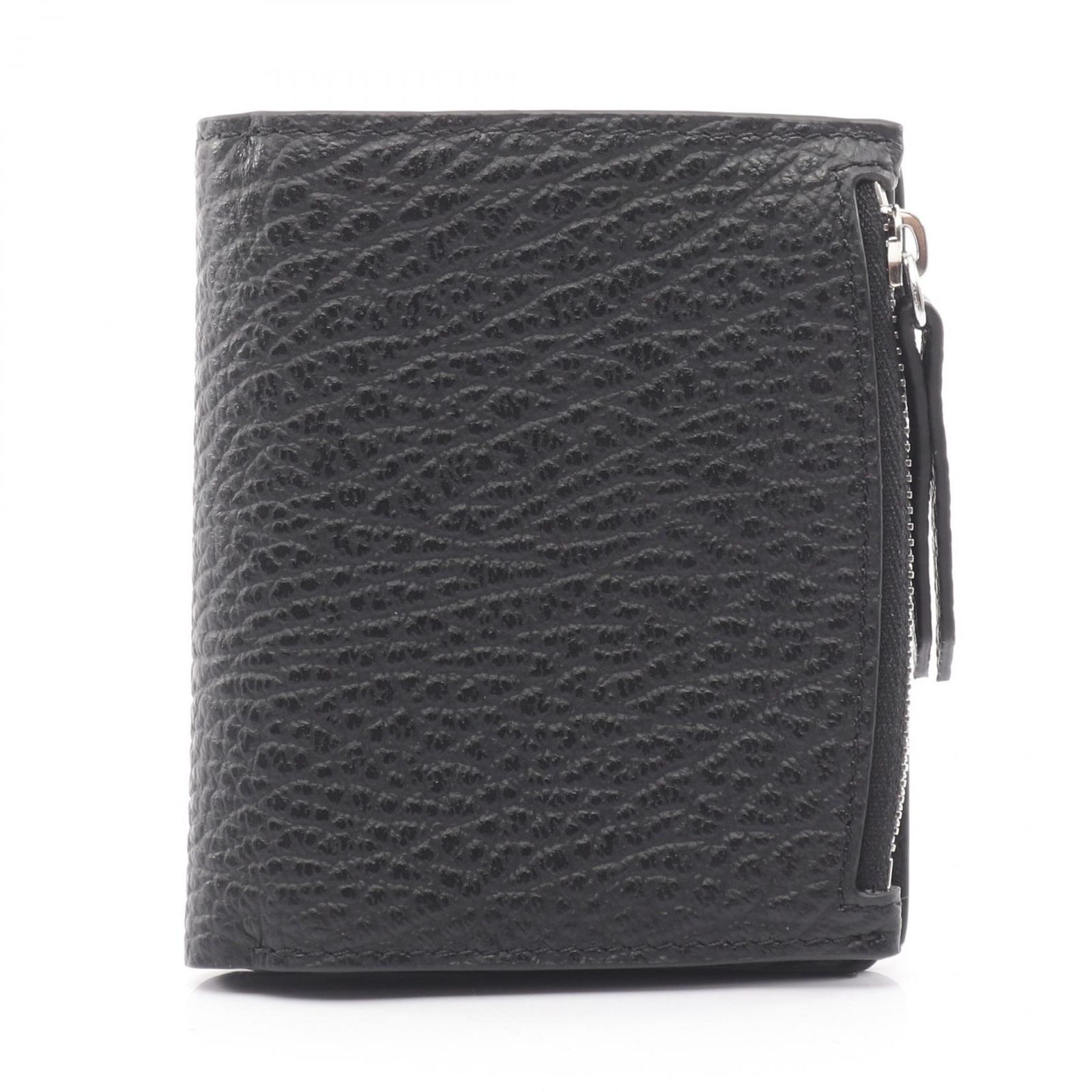 メゾン マルジェラ Maison Margiela 二つ折り財布 SA1UI0023P4455T8013 ブラック レザー 4ステッチ フリップフラップ ウォレット ユニセックス 未使用