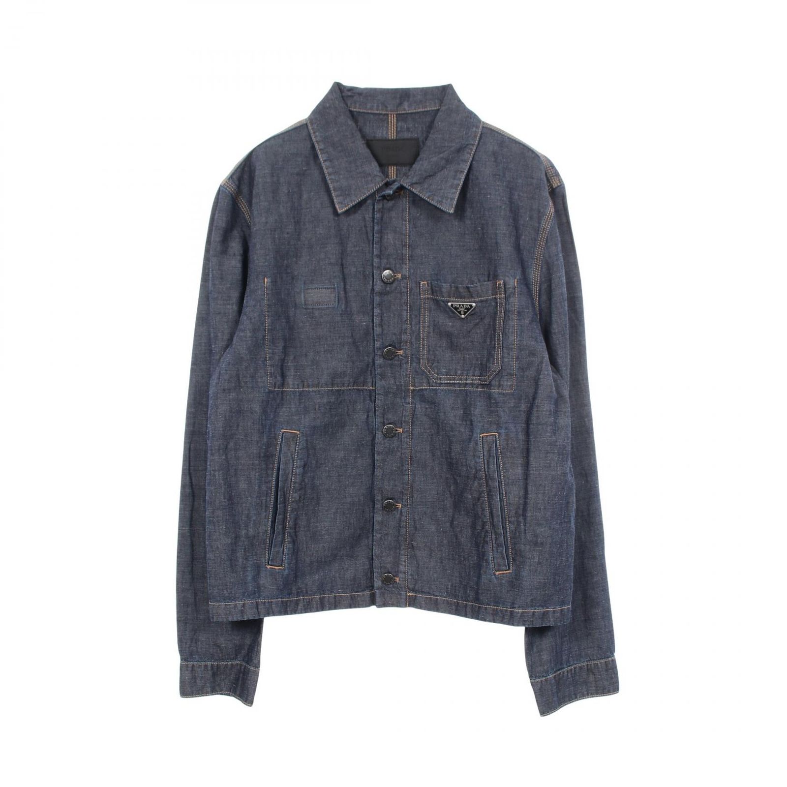 プラダ PRADA デニムジャケット シャンブレーブルゾン その他 デニムジャケット メンズ Used A