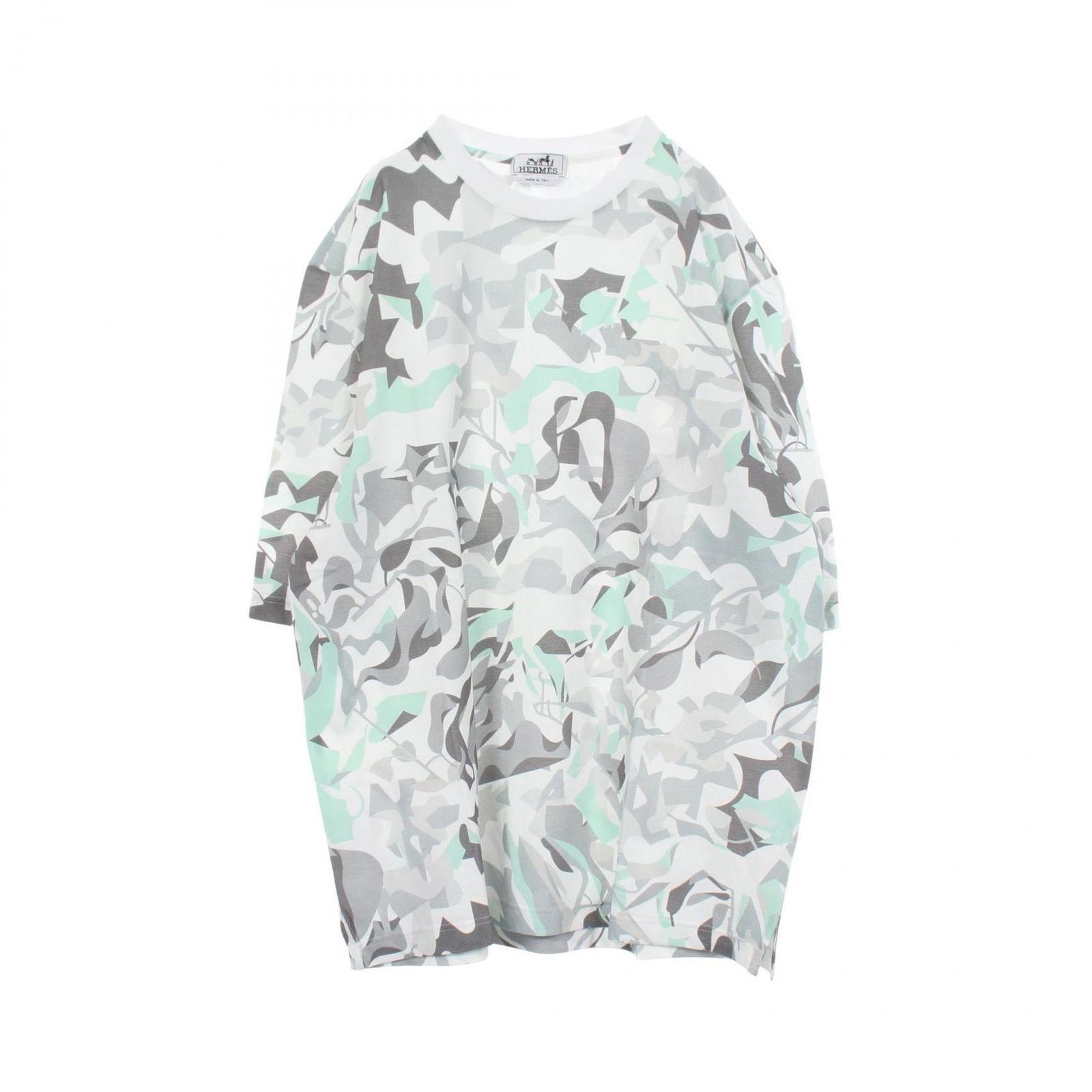 エルメス HERMES 半袖Tシャツ PUZZLE VEGETAL コットン 半袖カットソー メンズ Used A