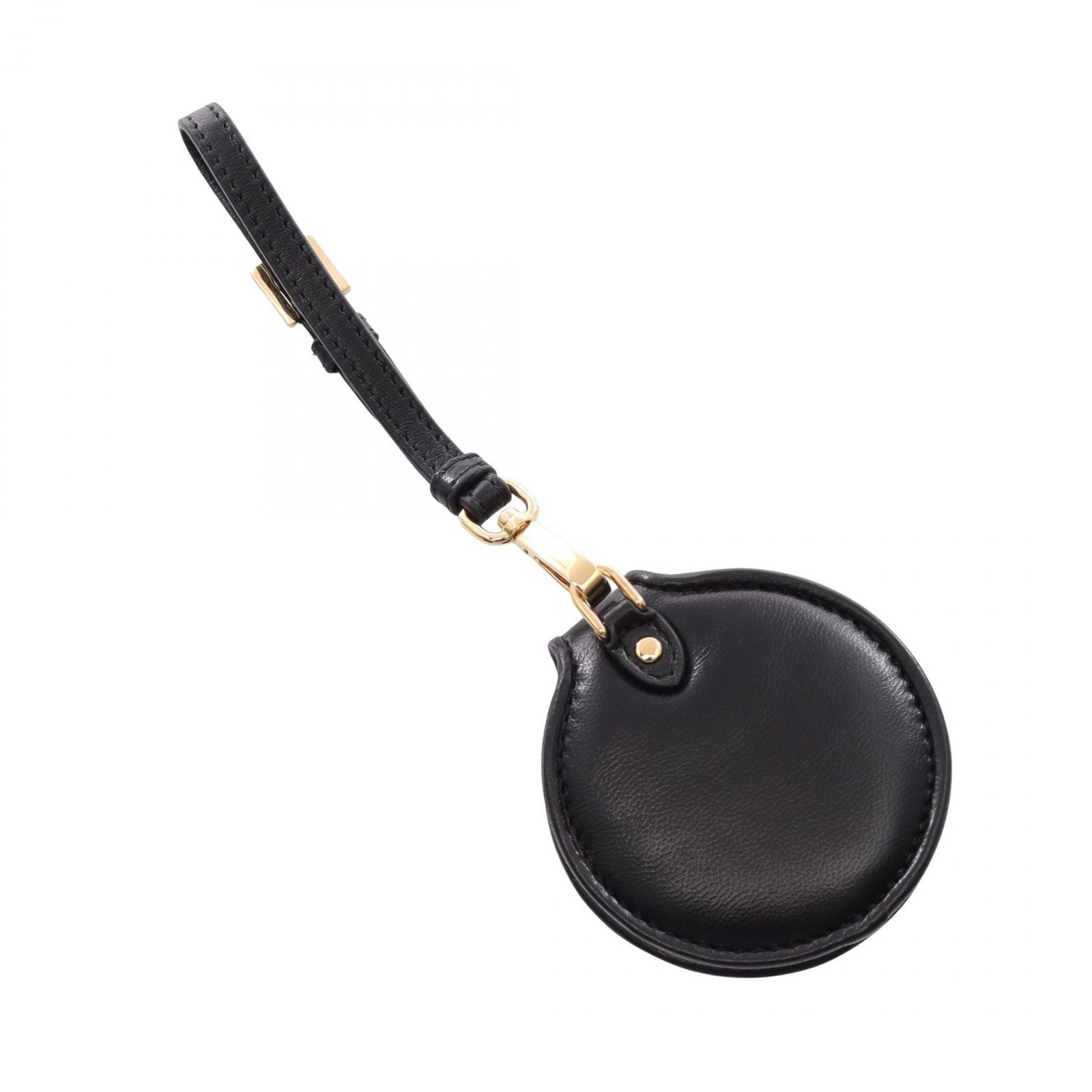 ミュウ ミュウ Miu Miu キーホルダー ミラー 5TL434 ブラック レザー 
