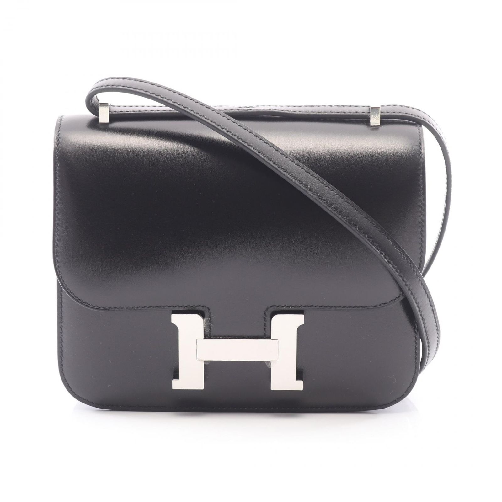 エルメス HERMES ショルダーバッグ コンスタンス3 ミニ ブラック カーフ（牛革） レザー コンスタンス3ミニ ブラック レディース Used A