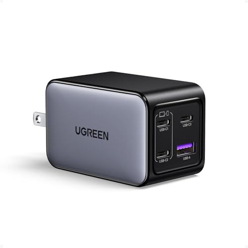【新品】UGREEN 65W 急速 充電器【4ポート】USB-C×3+USB-A×1 タイプC PD3.0 GaNII 充電器 iPhone 16/ Android/Galaxy/Macbook/iPad/PC/その他USB-C機器対応 PS e3ed2781