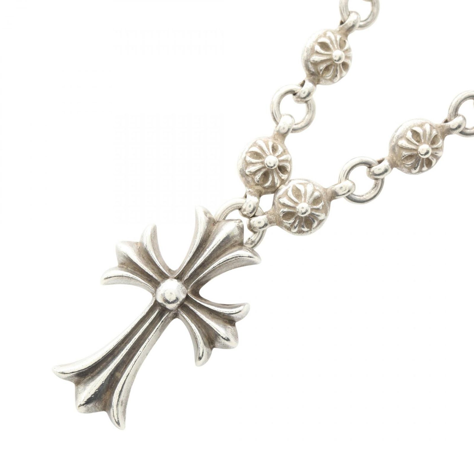 Chrome Hearts CHROME HEARTS necklace cross ball silver 925 cross ball necklace men's used B