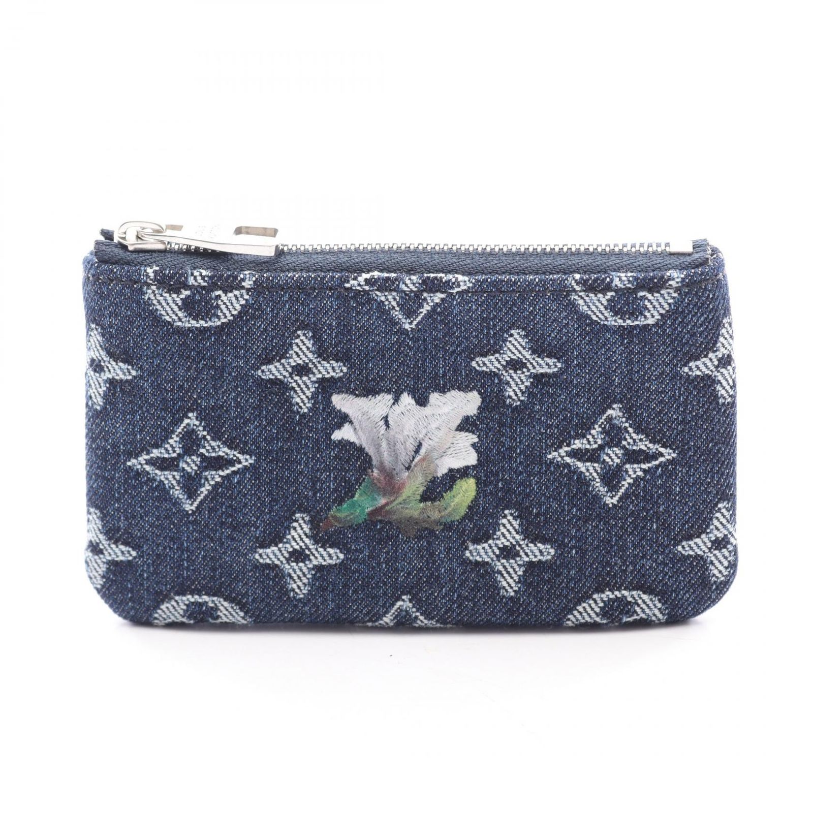 ルイ・ヴィトン LOUIS VUITTON コインケース ポシェット クレ キーリング付き M27561 デニム ポシェット・クレ レディース 未使用