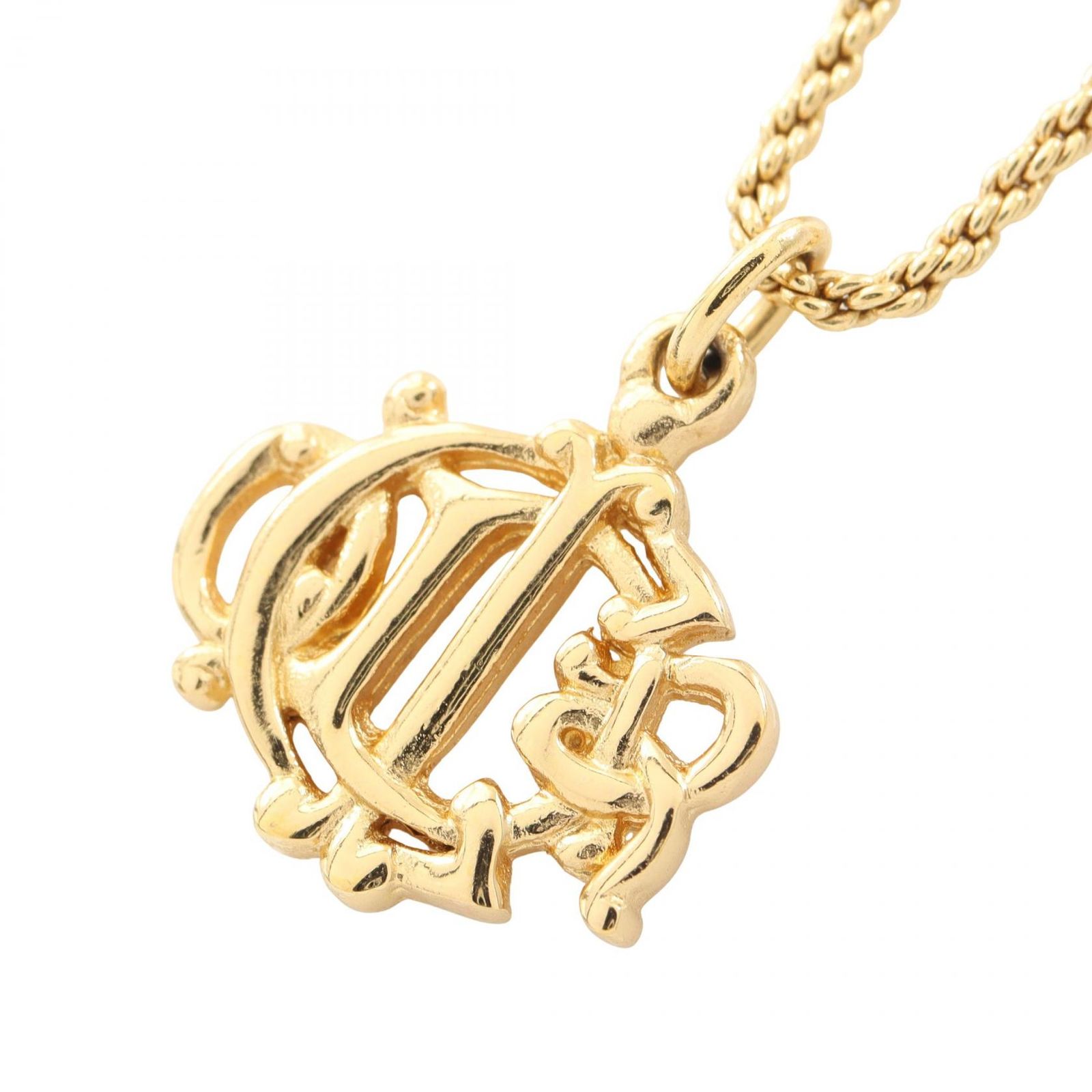 ディオール Dior ネックレス エンブレムロゴ GP（ゴールドメッキ） ネックレス レディース Used A