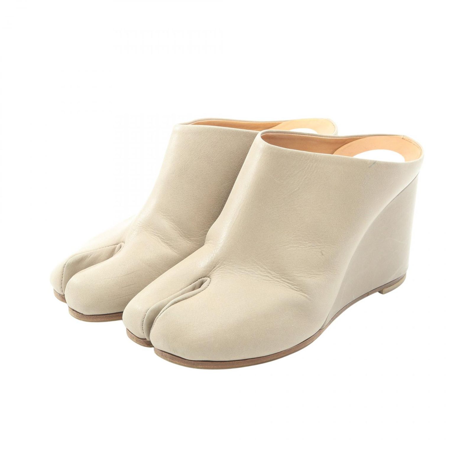 メゾンマルジェラ22 Maison Margiela 22 ミュール TABI タビ サボ レザー タビ ミュール レディース Used B