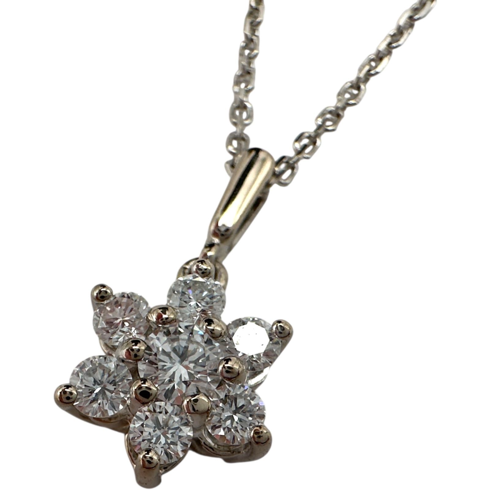 ミキモト MIKIMOTO ネックレス ホワイトゴールド K18 ダイヤモンド ジュエリー