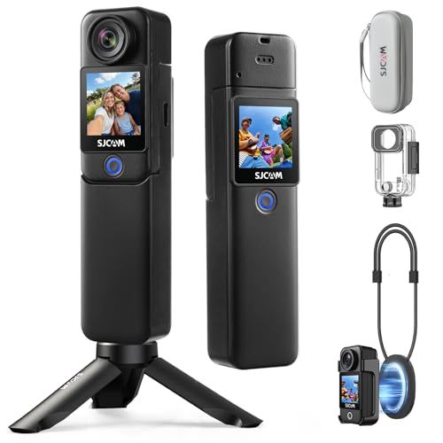 SJCAM C300 4K アクションカメラ ｜ Vlogカメラ ポケットカメラ 7時間持続バッテリー ｜ 6軸電子防抖 154°広角 ｜ デュアルタッチスクリーン ウェアラブルボディカメラ ｜ 8倍ズーム対応 3800mAh大容量 XYDL d57fe941